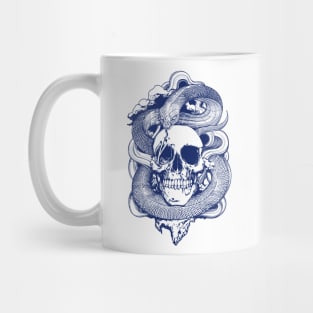 Skull Snake Illustration Mug